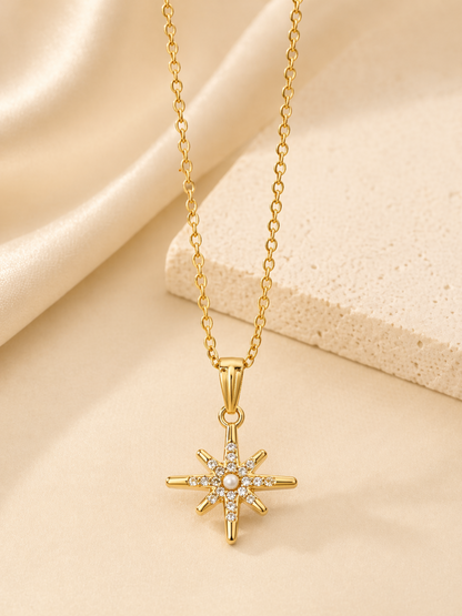 starburst pendant with crystal detail