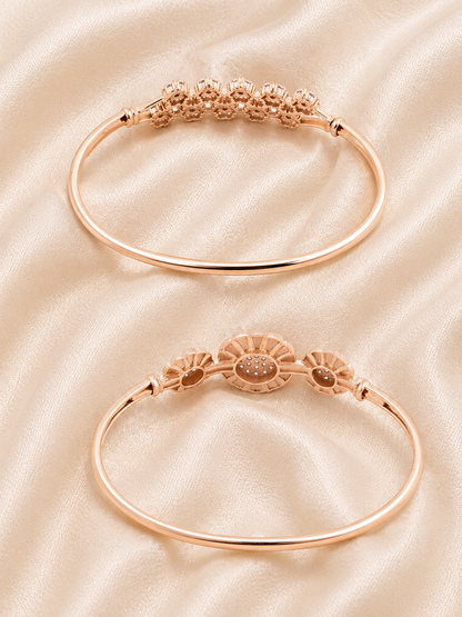 structured rose gold bracelet front angle