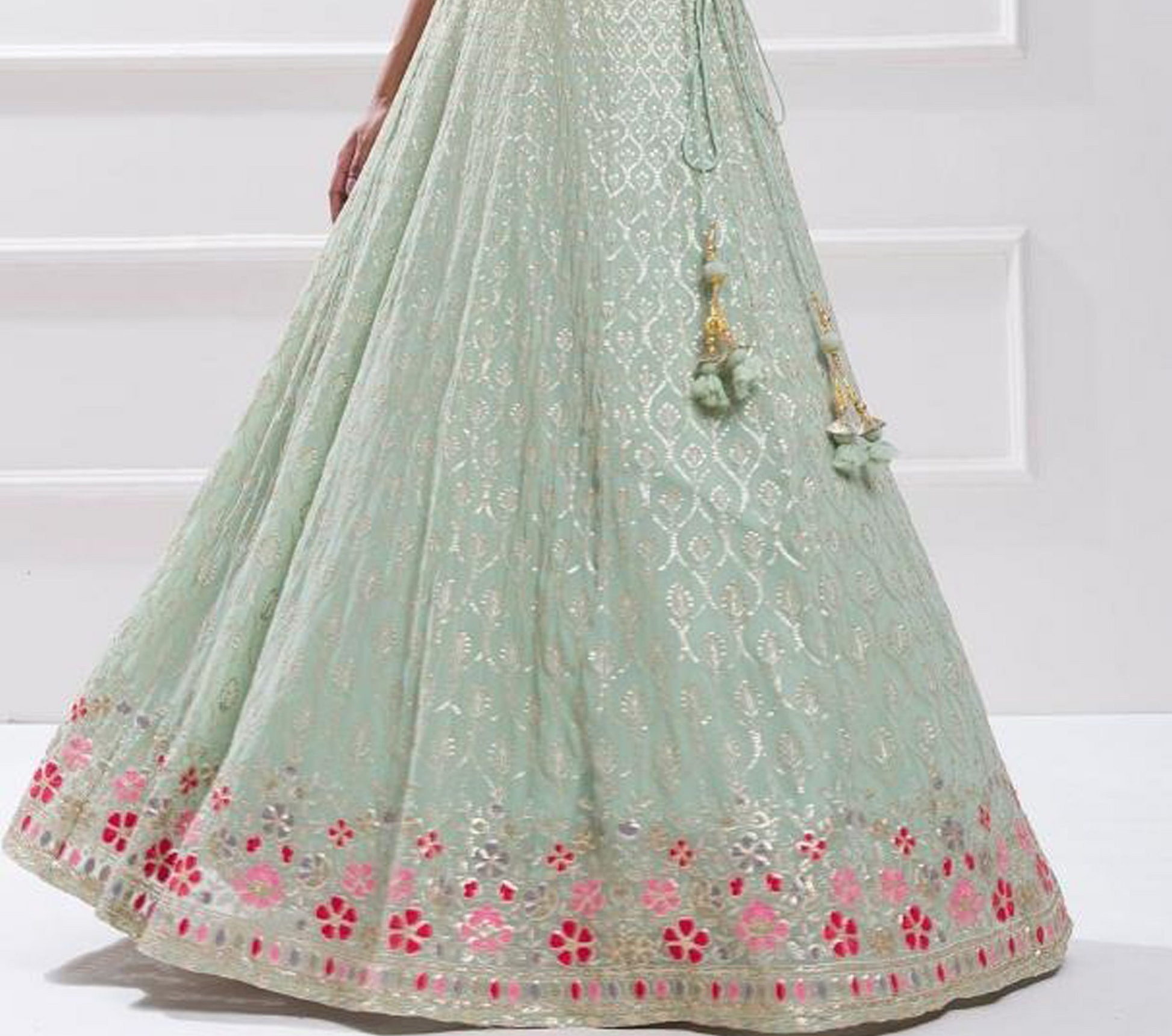 lehenga choli india with sequins embroidery work