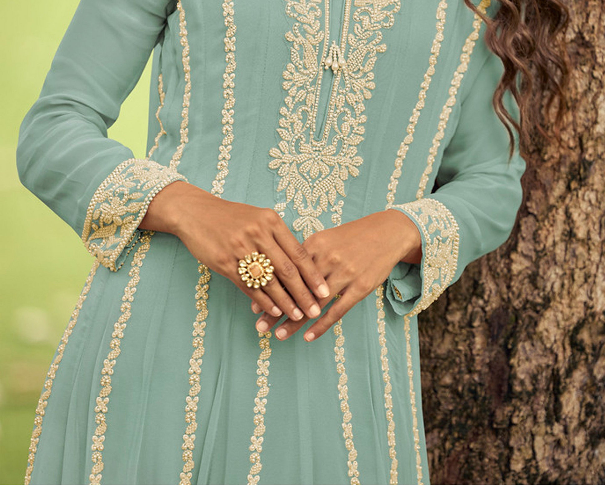 Indian festival Designer Embroidered Palazzo Suit 