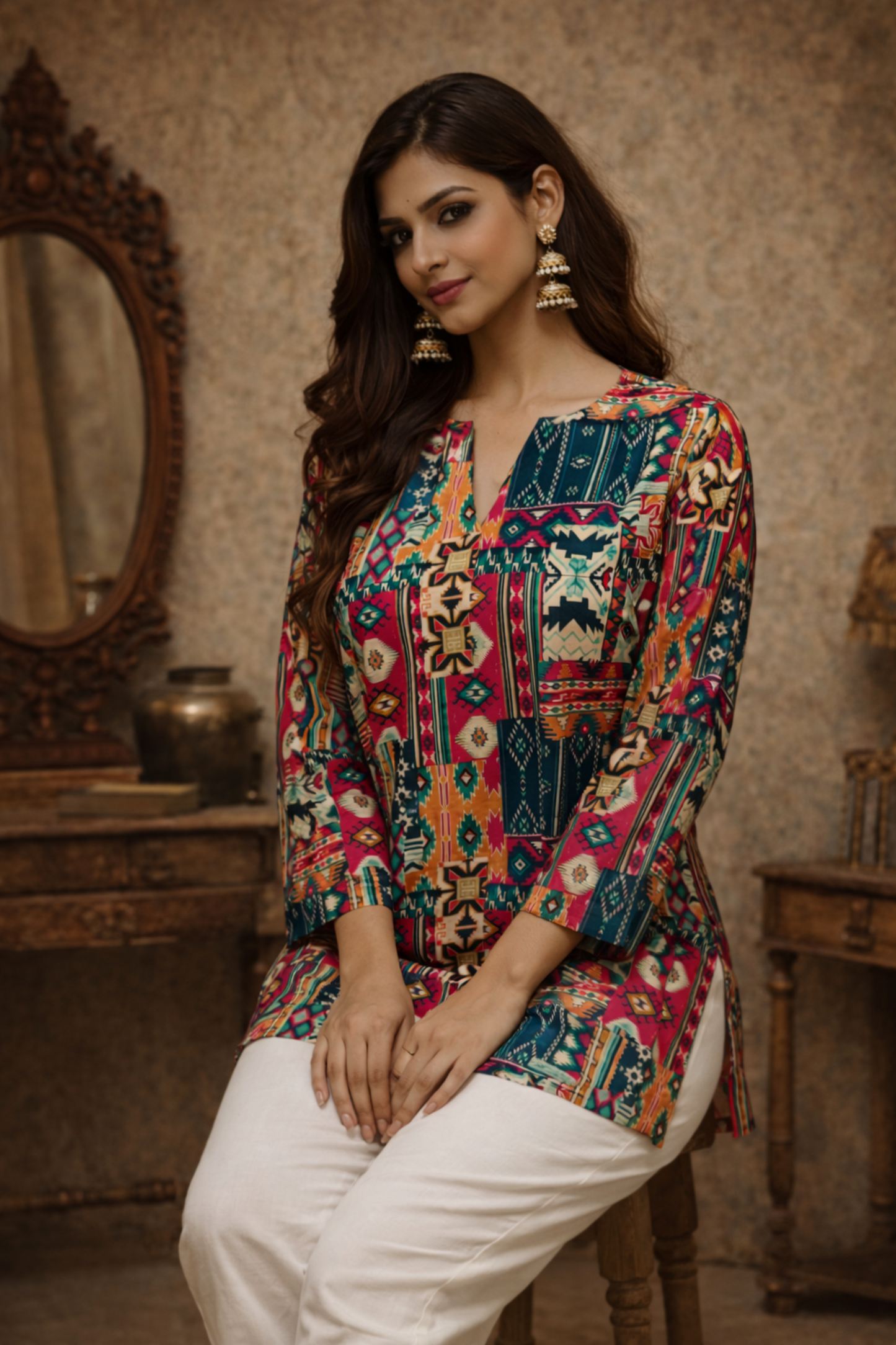 women tops paired for relaxed date outfit look