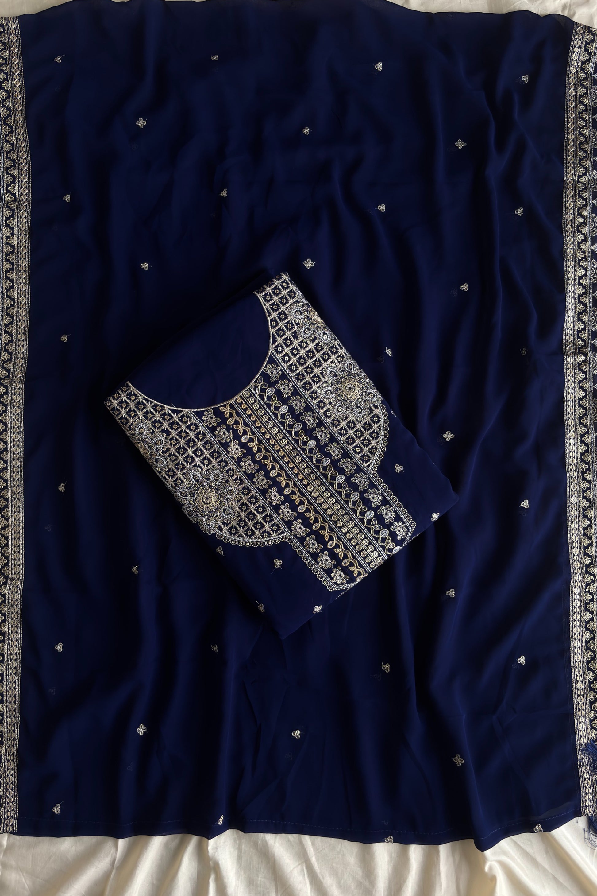 Embroidery Salwar outfit shown for Diwali celebration wear