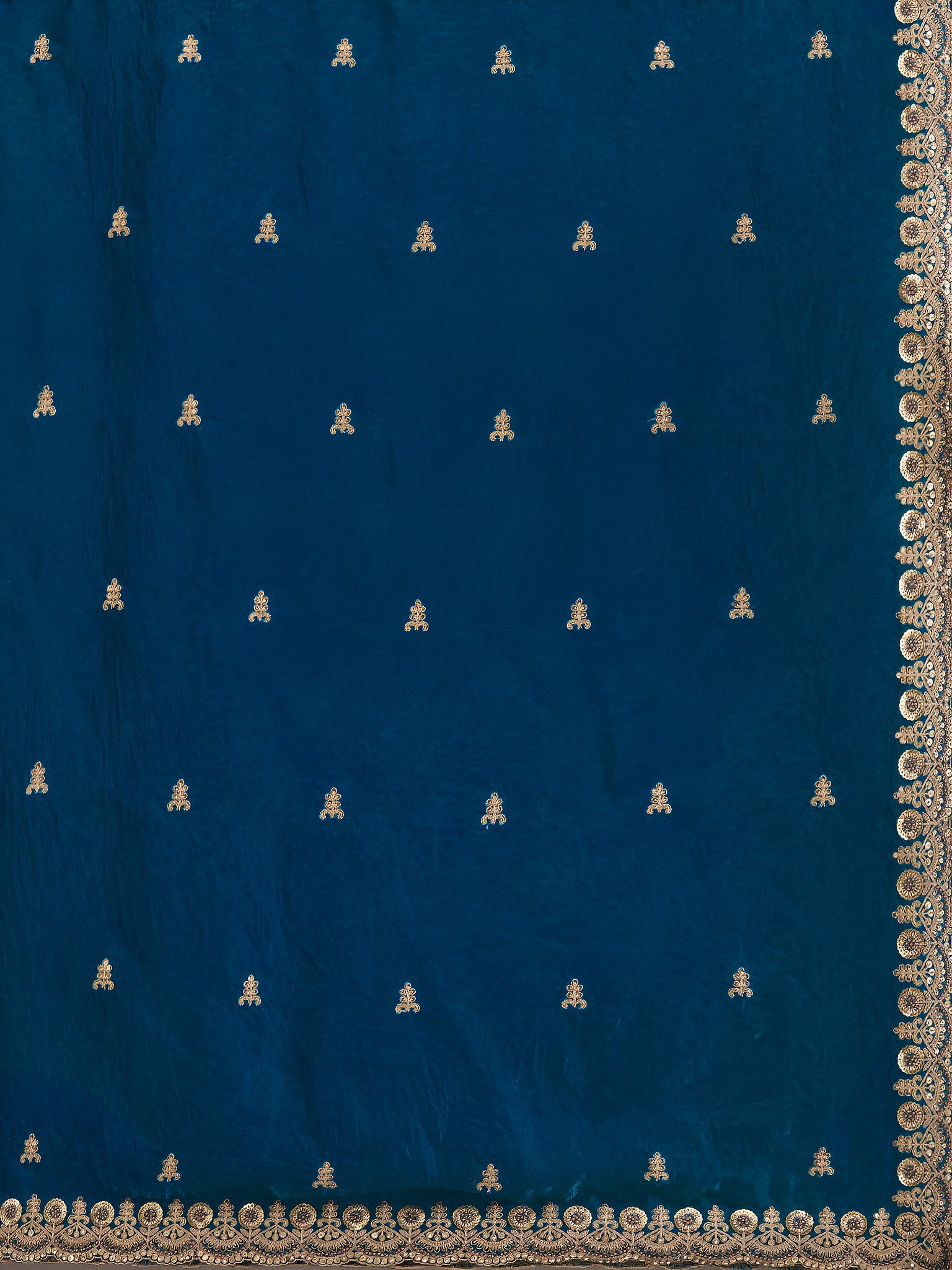 Silk saree silhouette for wedding reception wear