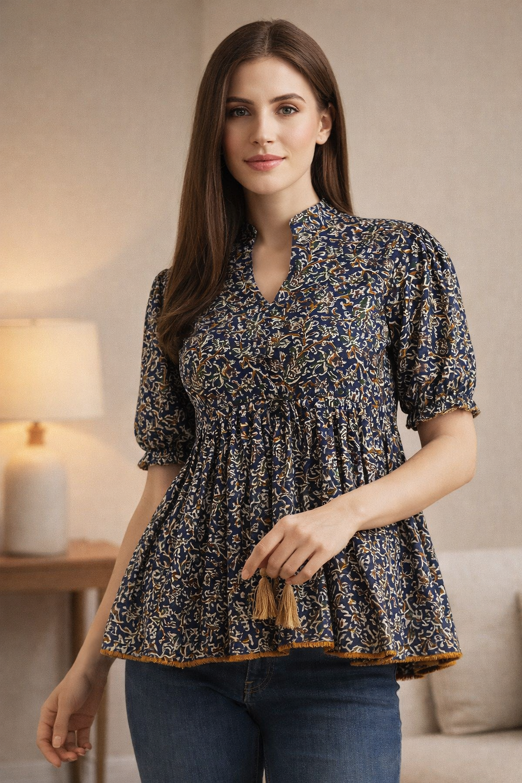 everyday wear blue top and tunic for women