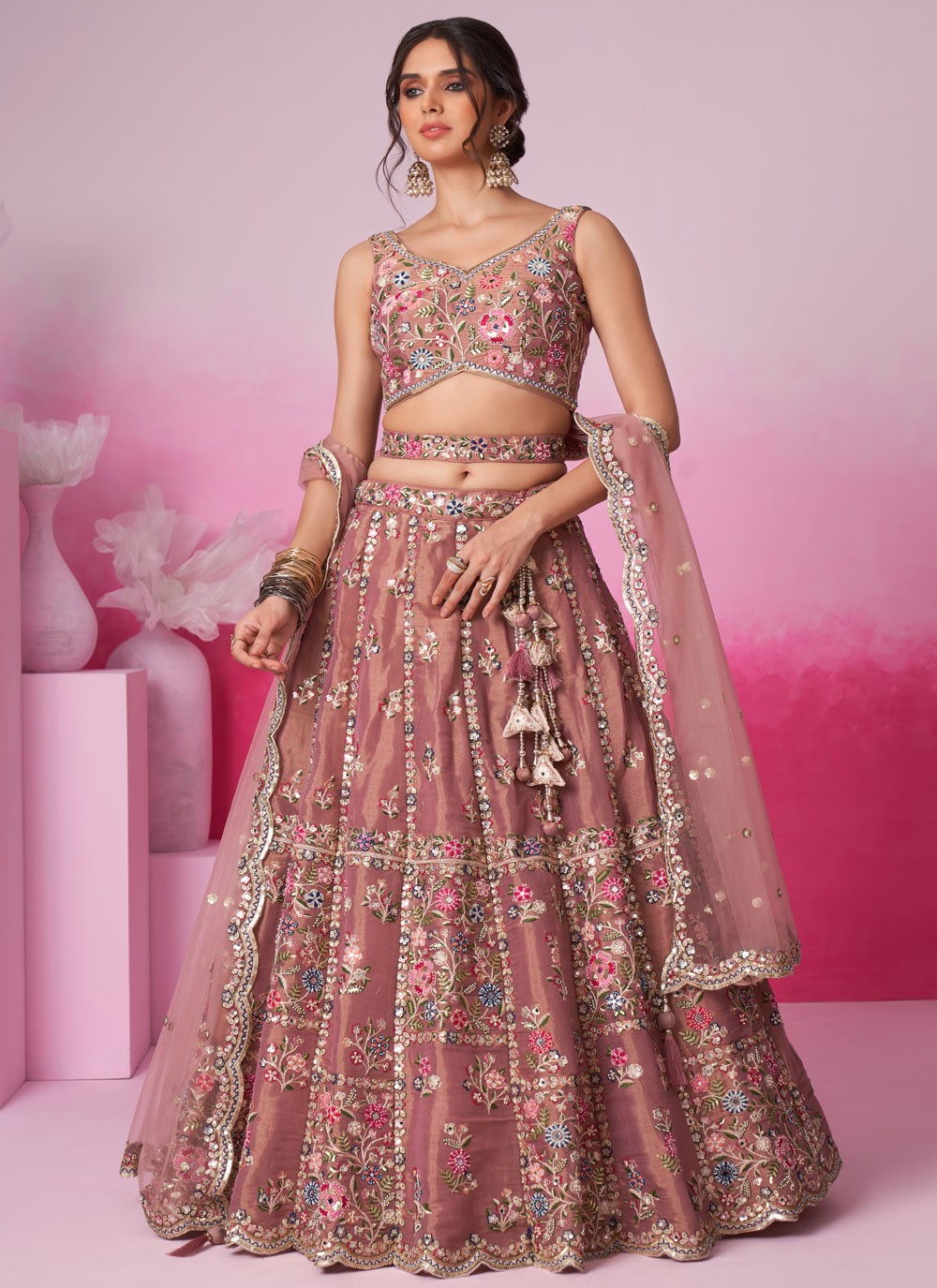 pink lehenga for wedding event styled look