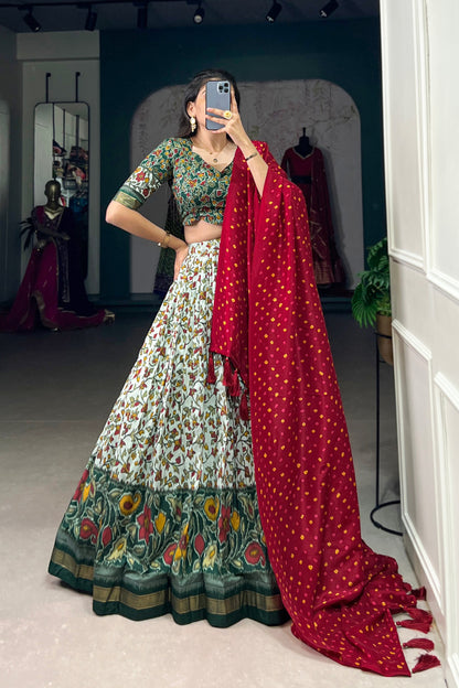 lehenga choli back design off white color