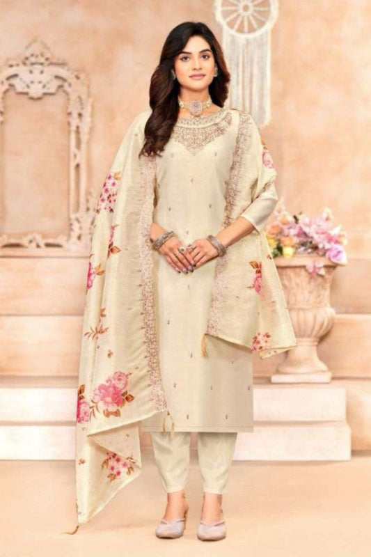 Close-up of simmer fabric with digital print detail