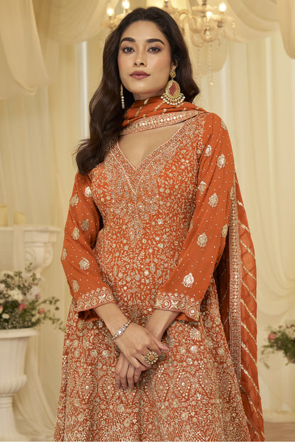 Full outfit look with flowing palazzo silhouette