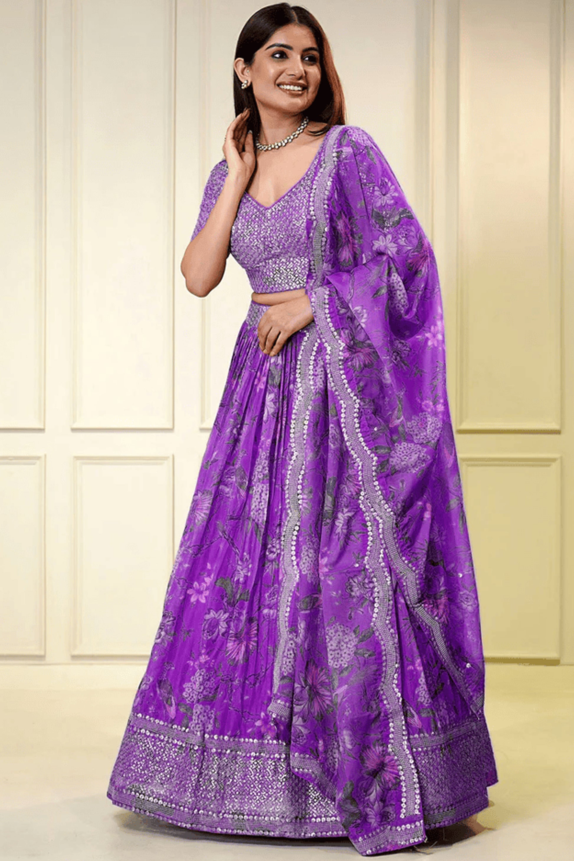 Elegant ladies lehenga choli for evening event styling