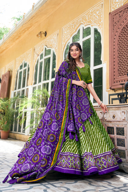 Wedding guest outfit green lehenga choli styled look