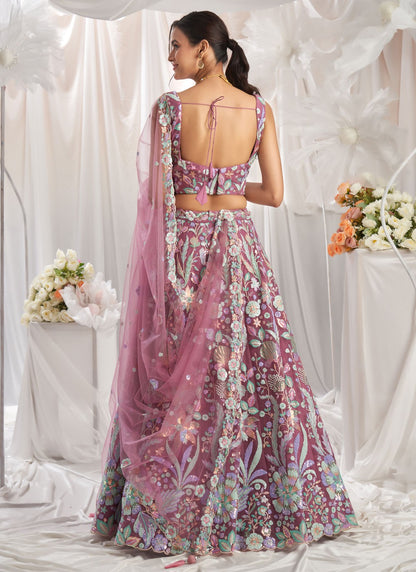 – blush pink lehenga skirt flare movement shot
