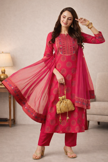 Pink women wear dress paired for casual US brunch setting