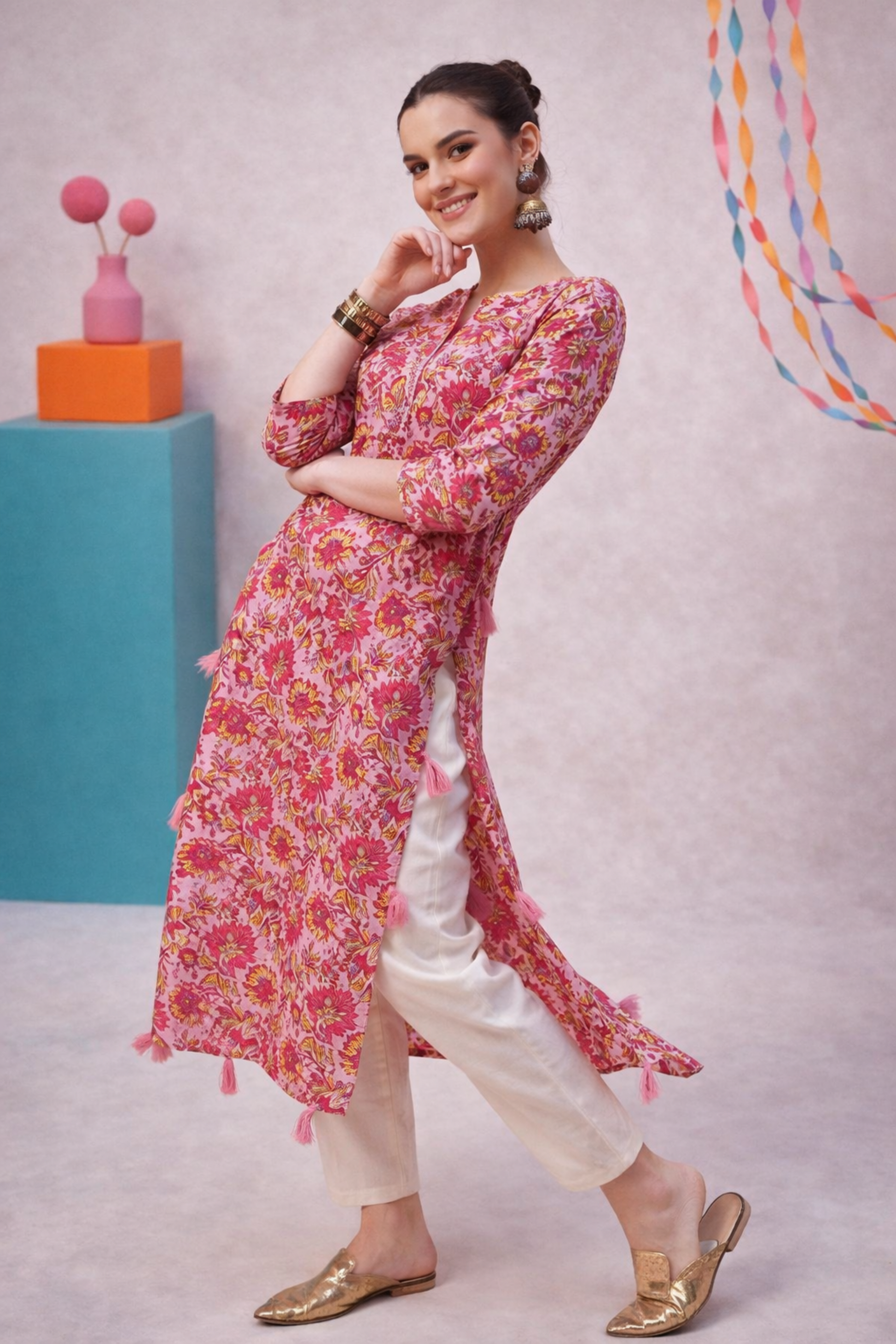 kurta and kurti for ladies styled outfit shot