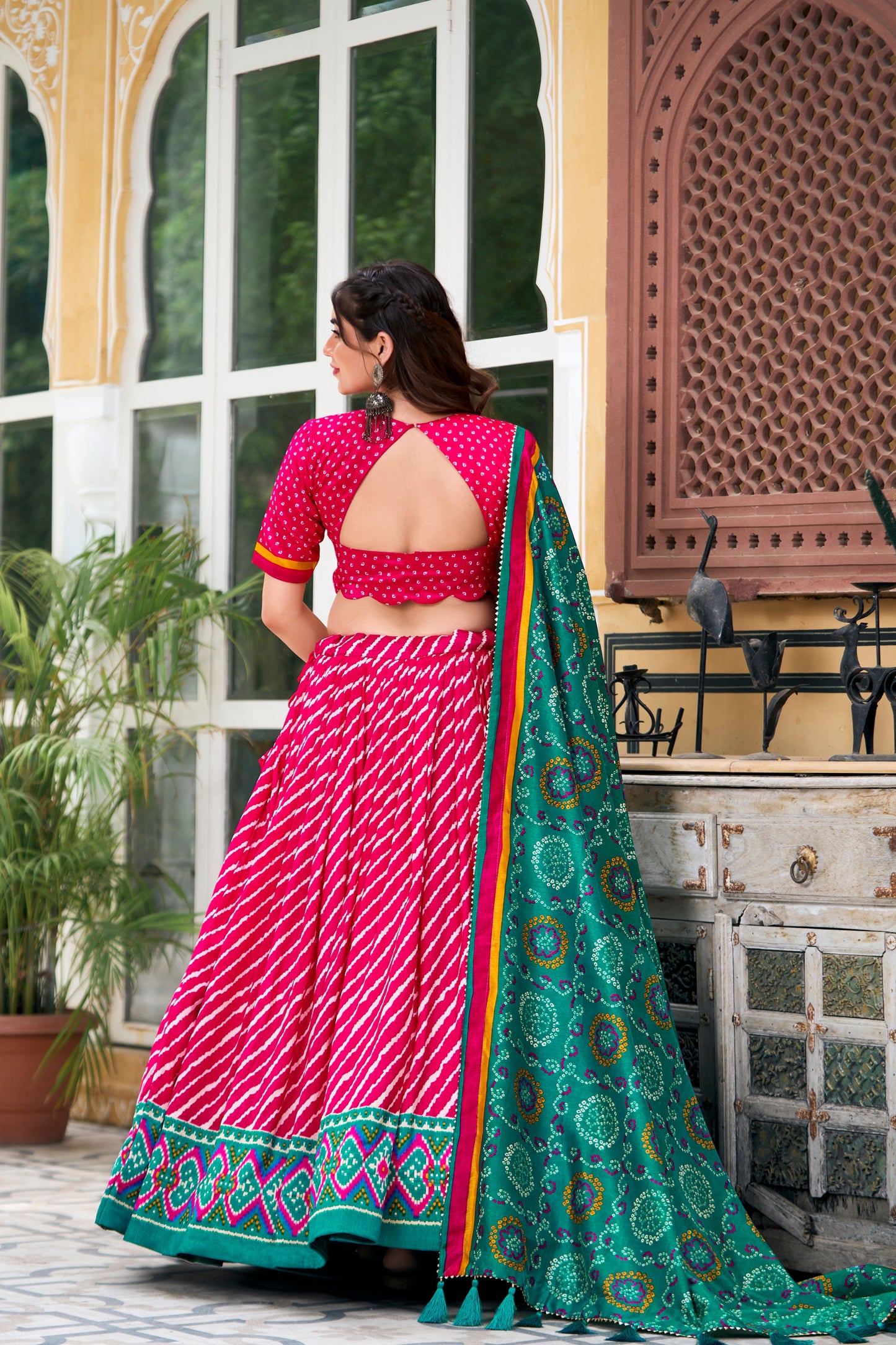 Pink lehenga choli for wedding guest styling USA