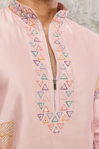 Pink men's pajama set for function wear
