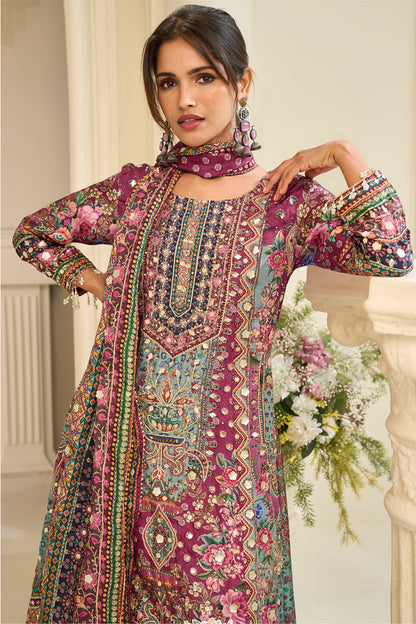 Pink plazzo suit for Diwali celebrations
