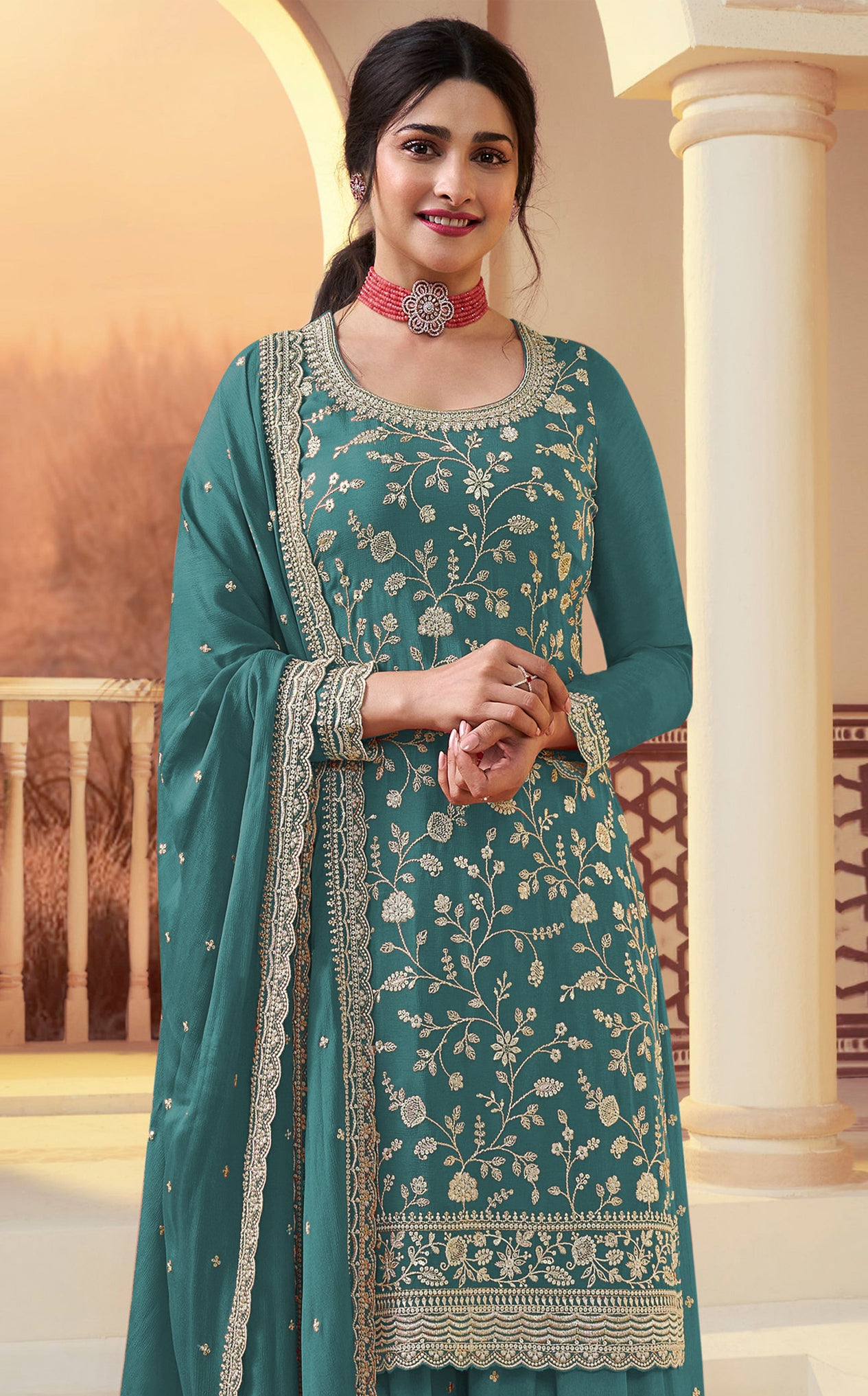 Wedding Guest Palazzo with a luxurious drape