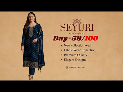 Navy Blue Bridal Embroidered Salwar Kameez with Dupatta - Pakistani Indian Wedding Wear | Traditional Eid Party Outfit | Plus Size Available