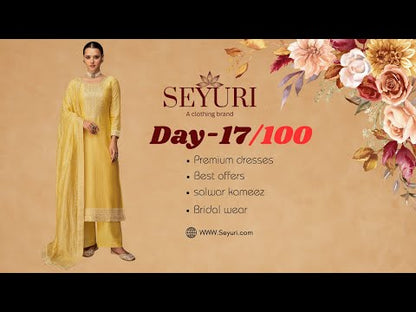 Premium embroidered peach salwar kameez for events