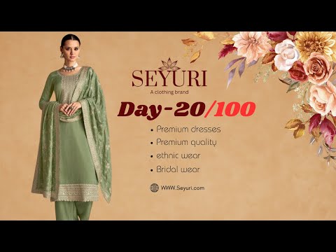 Elegant silk salwar suit featuring cyan blue chinon fabric and detailed embroidery design.