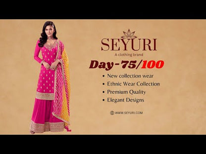 Ethnic Palazzo Suit With Dupatta For Women's Wear