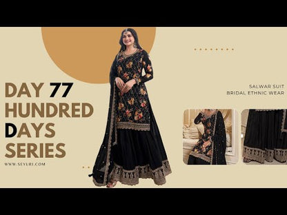 Indian Floral Printed Palazzo For Wedding Event Party Outfit