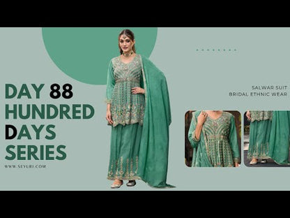 Heavy Embroidered Palazzo Ready to Wear Wedding Outfit