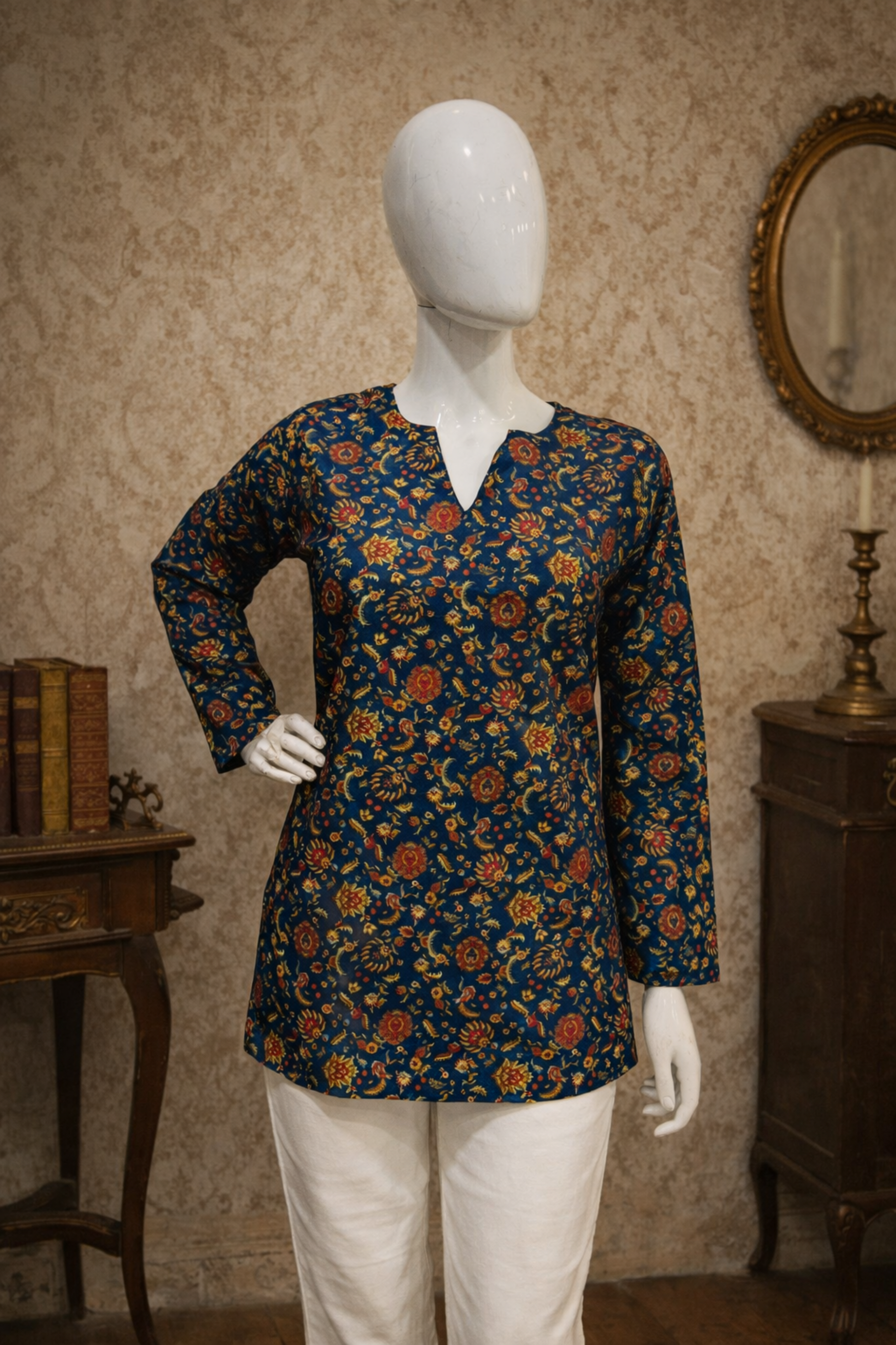 elegant everyday top in maslin silk with soft drape