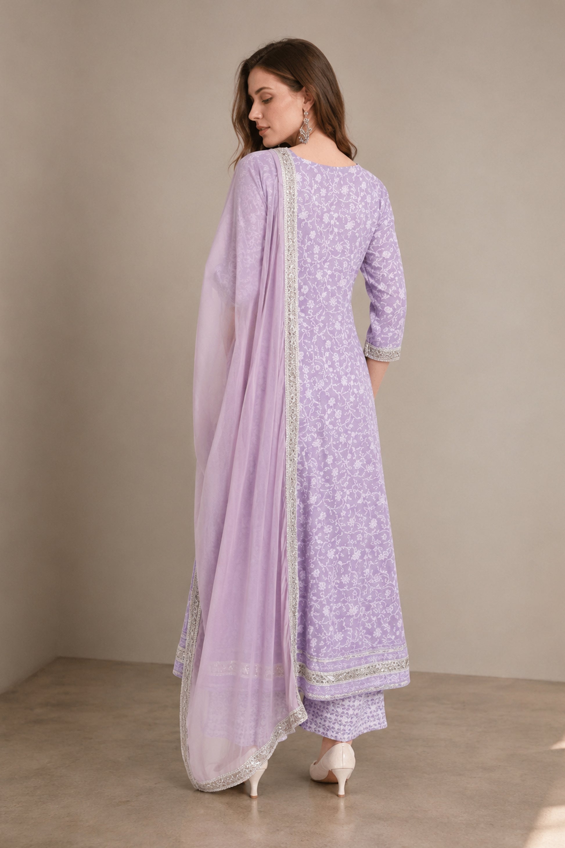 Everyday wear Anarkali kurti with soft flowing silhouette