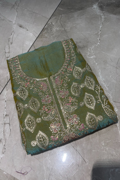 Olive Green Palazzo for engagement occasion styling