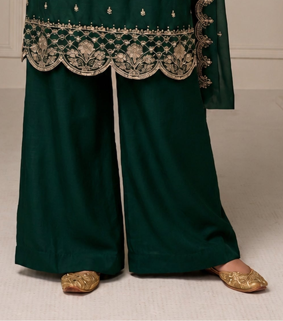 Ready to wear embroidered ethnic set with refined sequin thread work