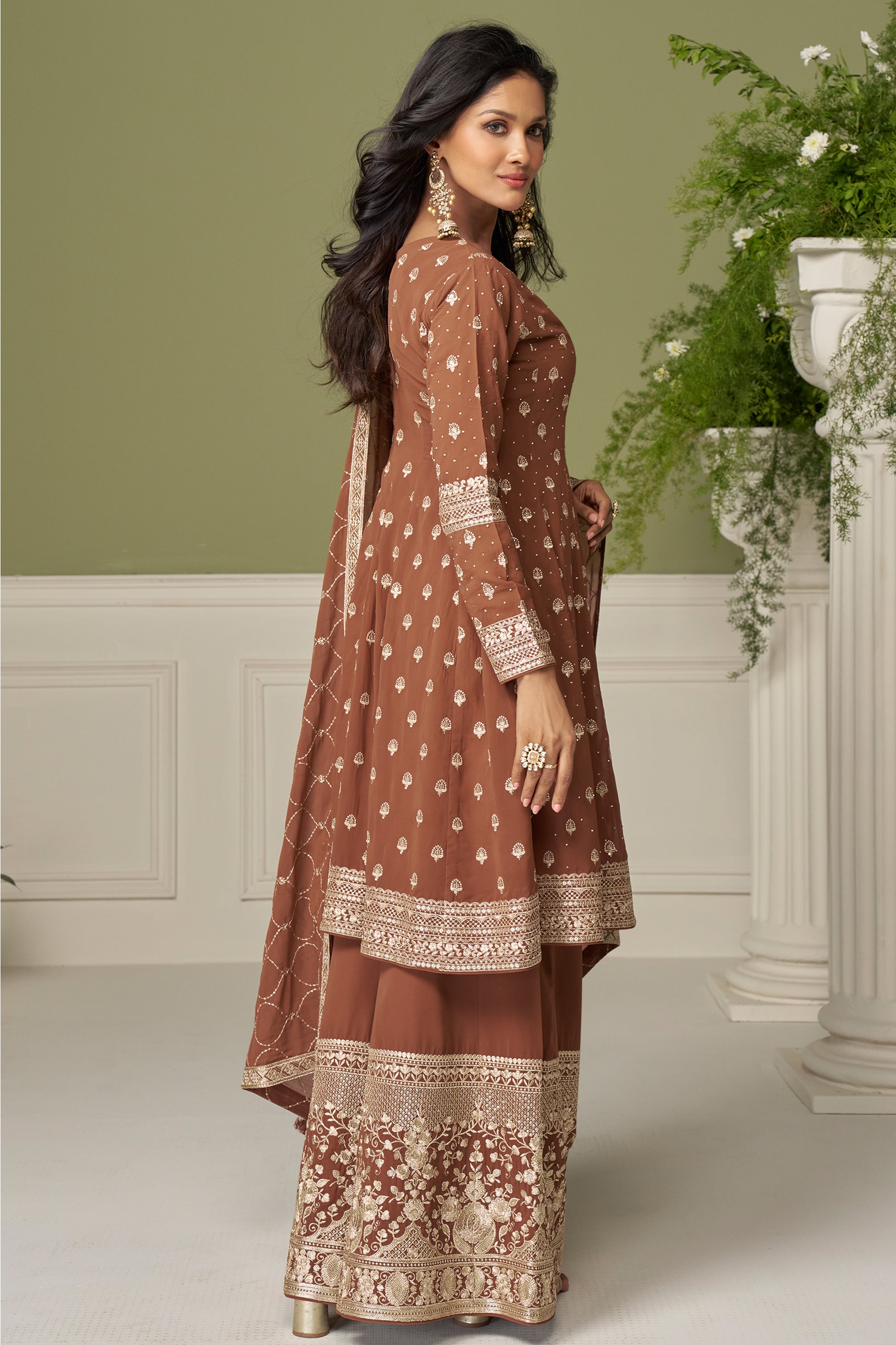 Palazzo pants outfit styled for wedding evening look USA