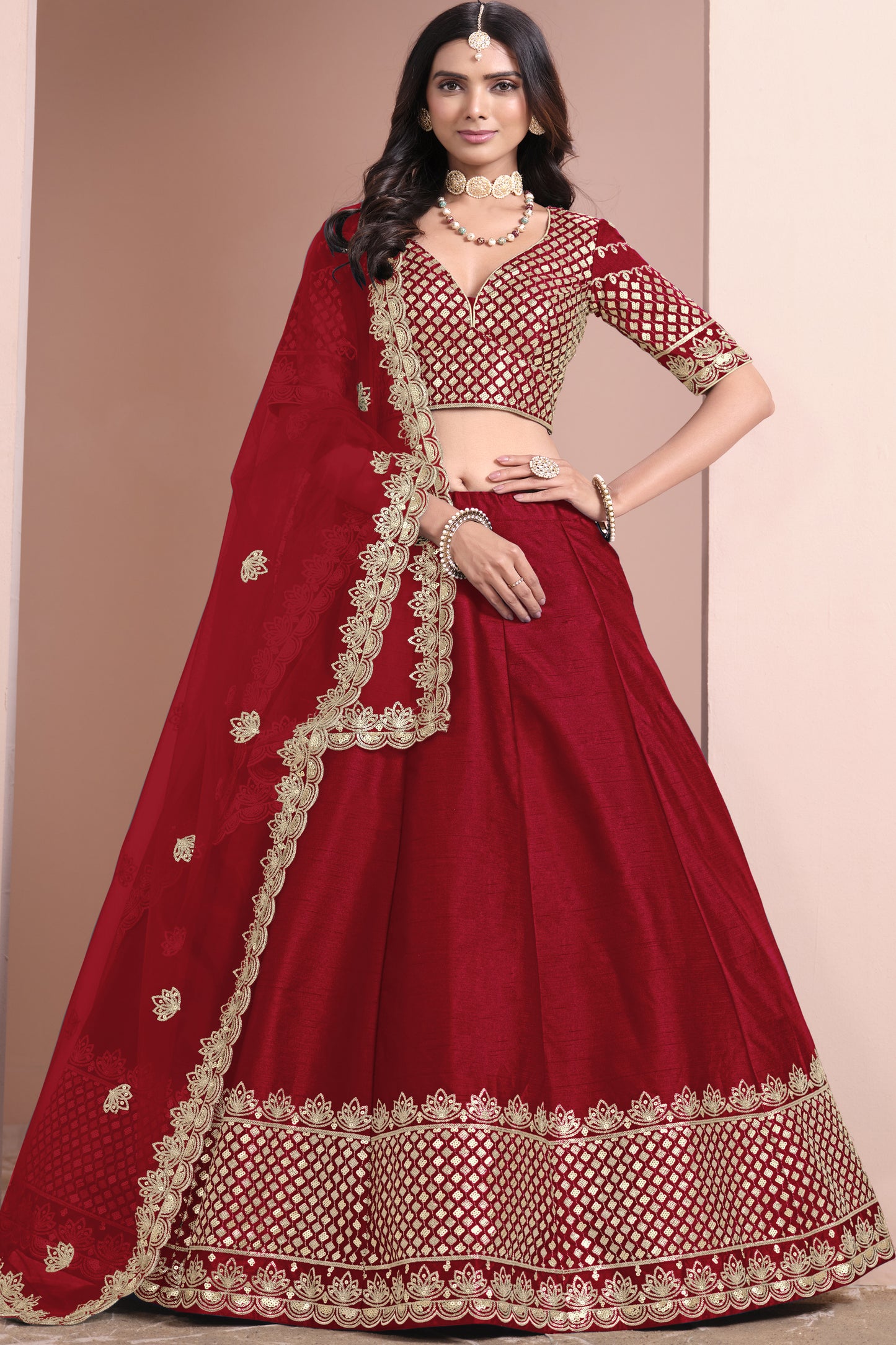 red lehenga choli for wedding guest outfit USA