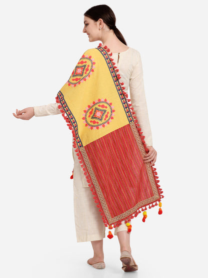 Traditional red dupatta styling for UK and Canada wear