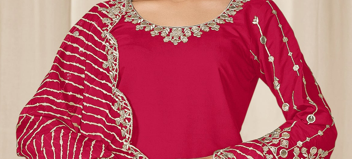 Red salwar kameez patiala suit for Diwali celebration