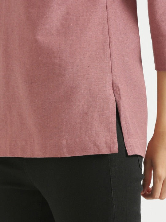 Women’s Casual Tunic Top with clean neckline finish