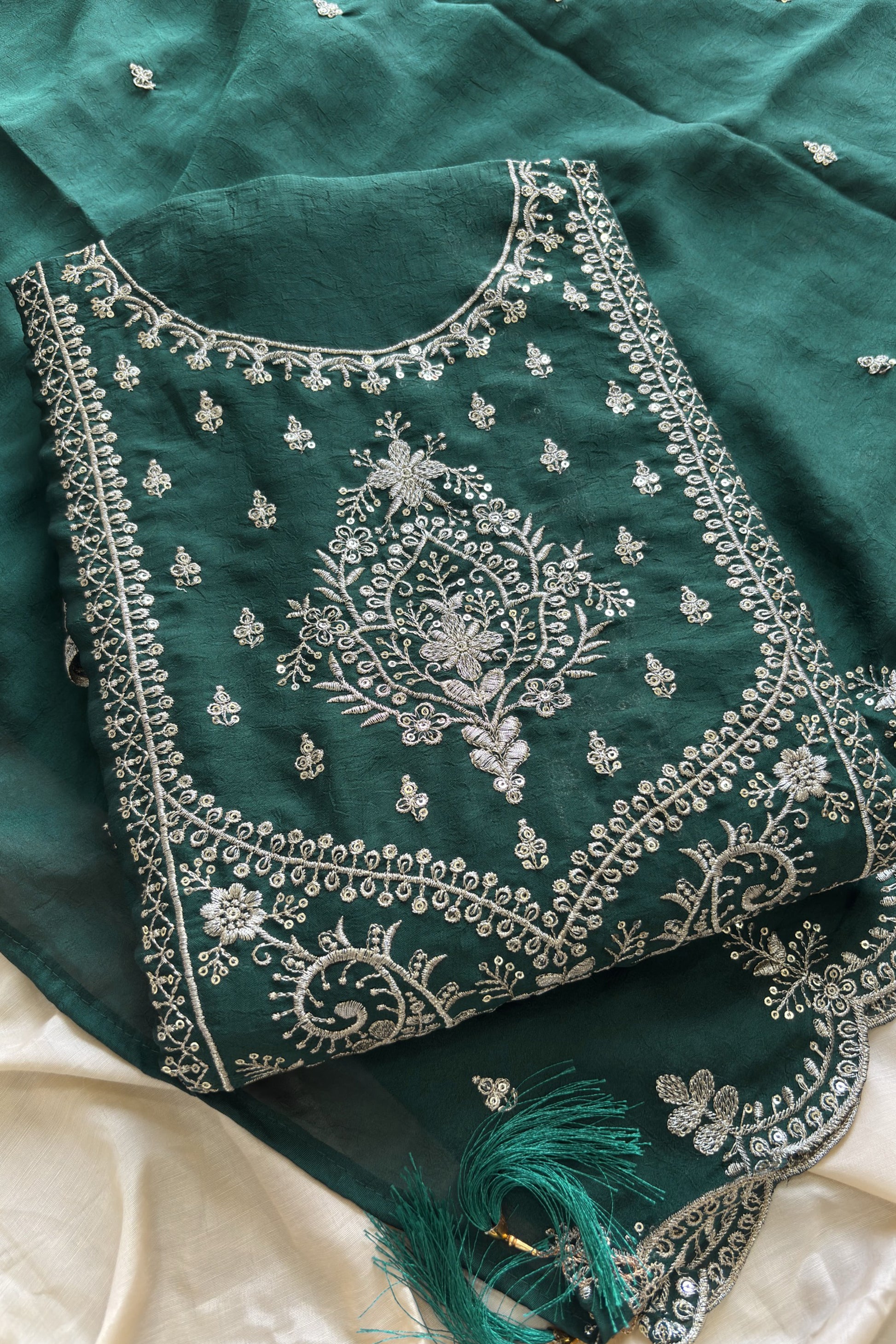 Royal Green Salwar Kameez styled for wedding reception dressing in the USA