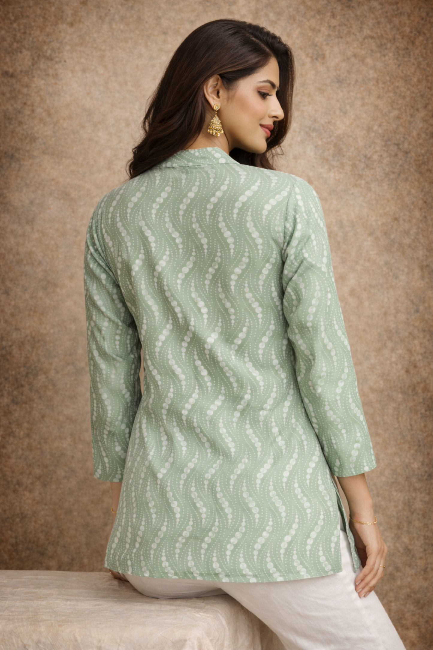 lightweight maslin silk women Tunic for office wear
