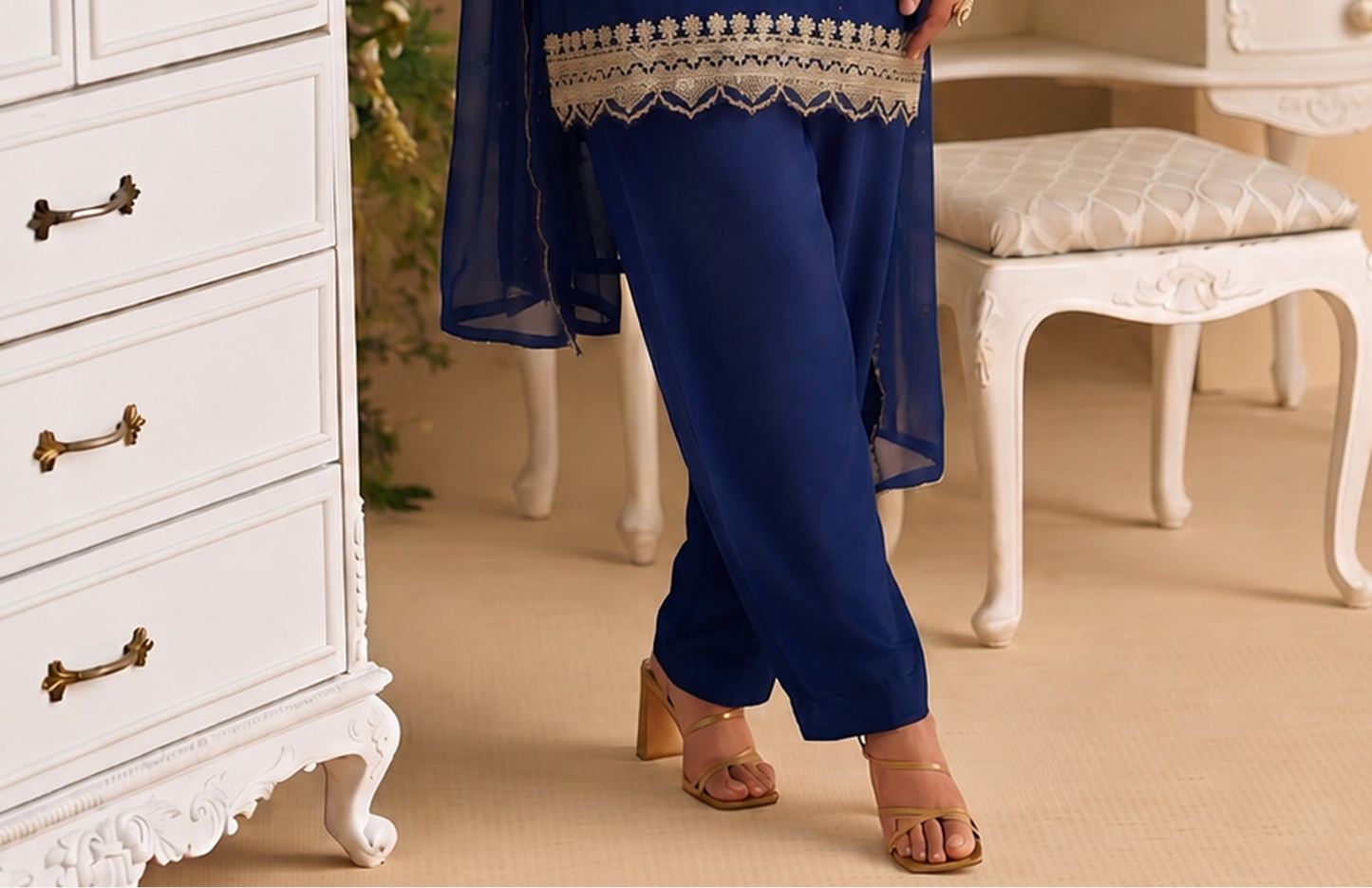 Navy Blue ready to wear suit for USA festive fashion