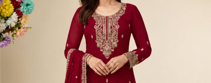 Salwar kameez for Eid with flowing georgette texture