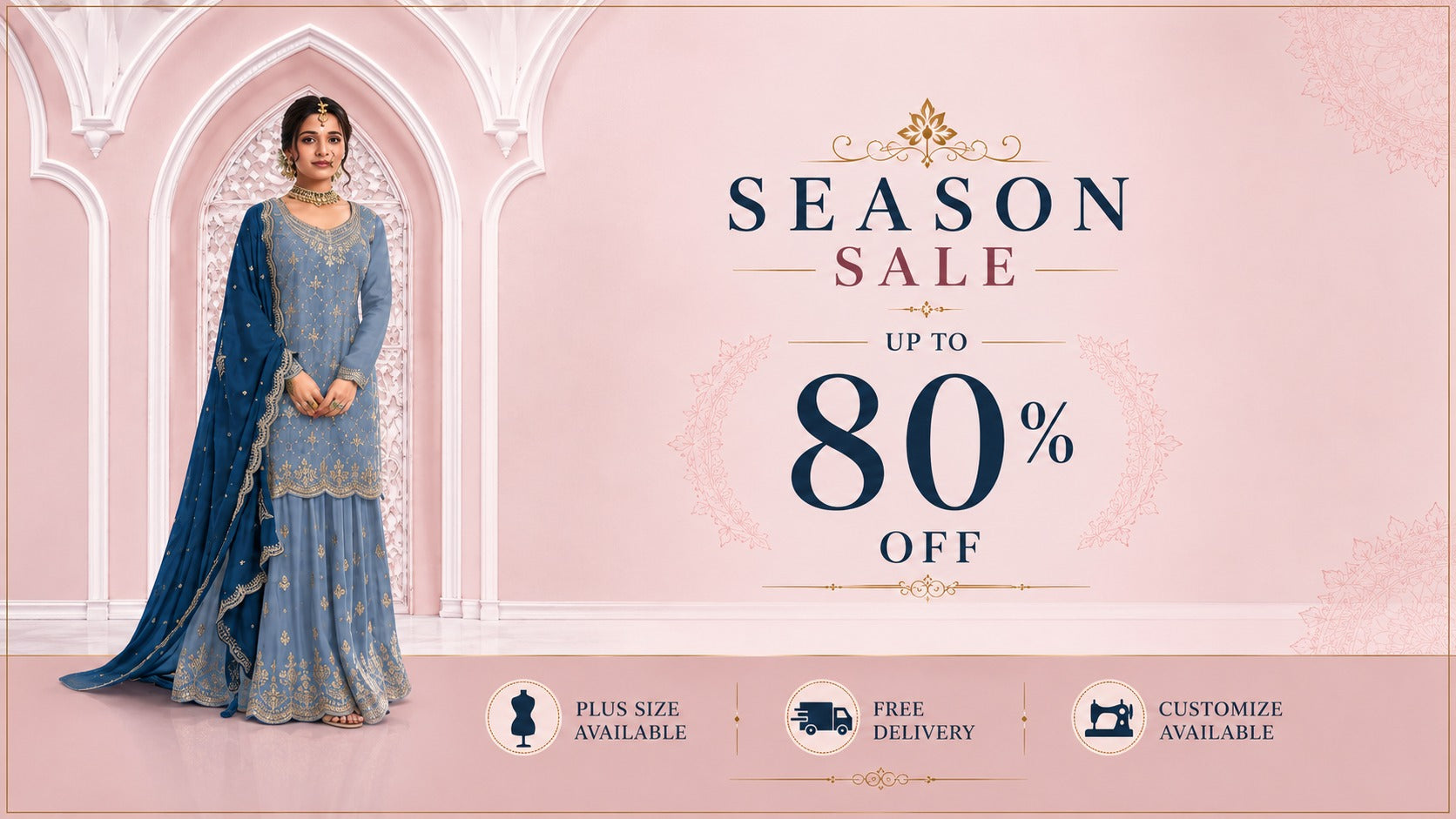 heavy embroidery worked designer dress