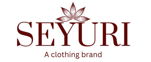 SEYURI clothing brand logo with a decorative element on a white background