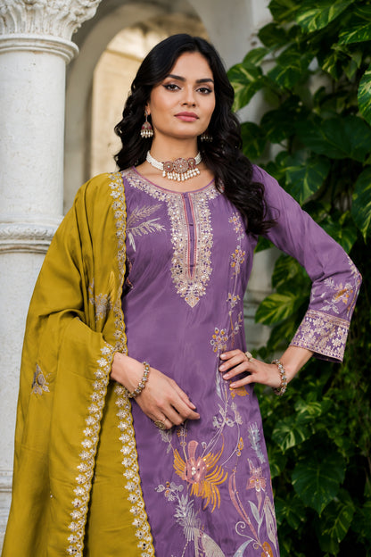 Simmer Palazzo Outfit With Embroidery Fancy Coding Dori
