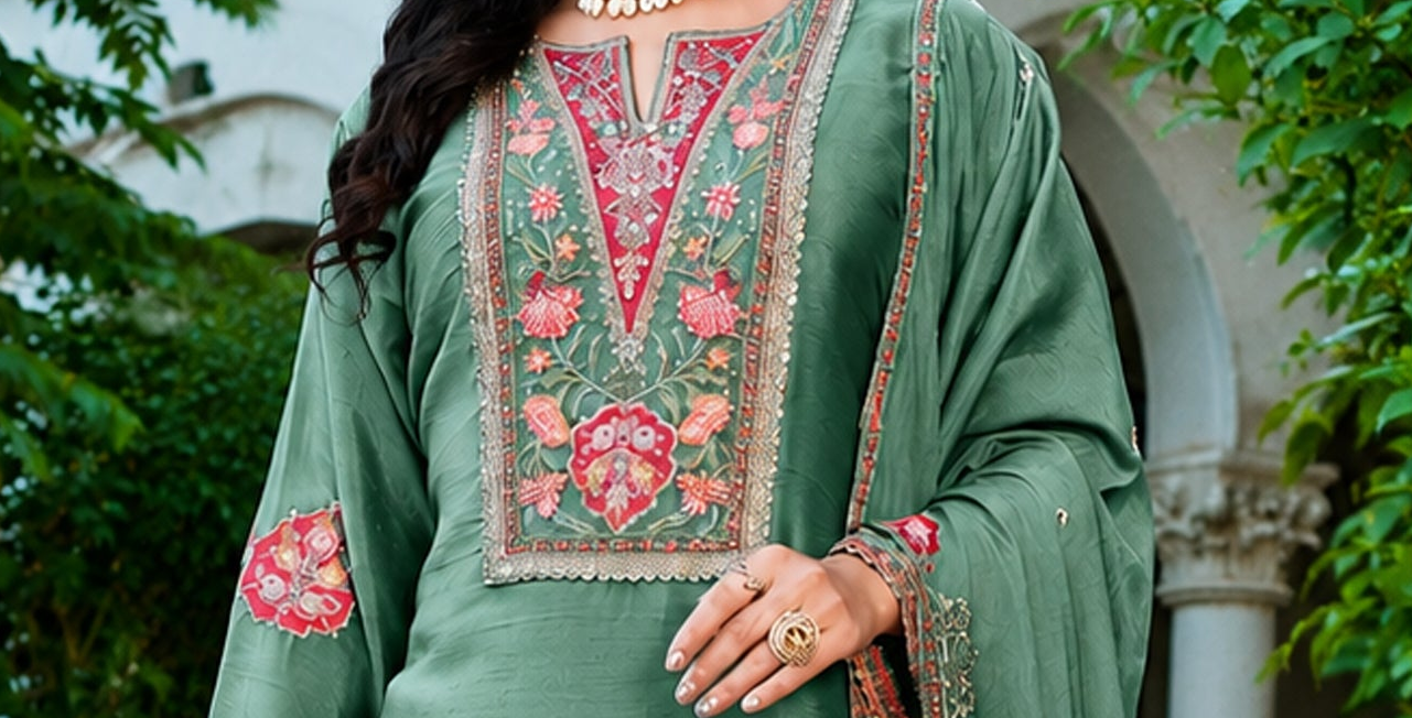 Palazzo clothes in Premium Chinon Fabric for evening events