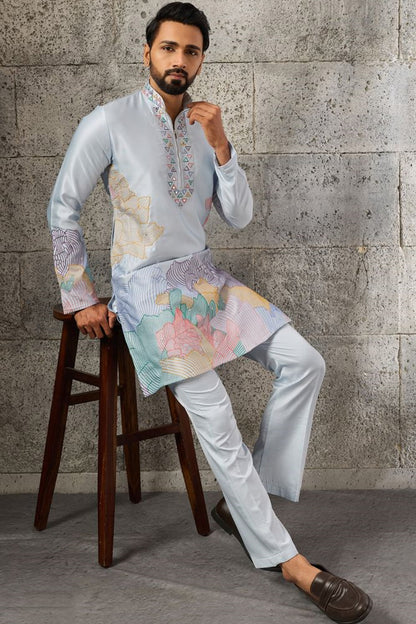 Sky blue pajama set for function wear