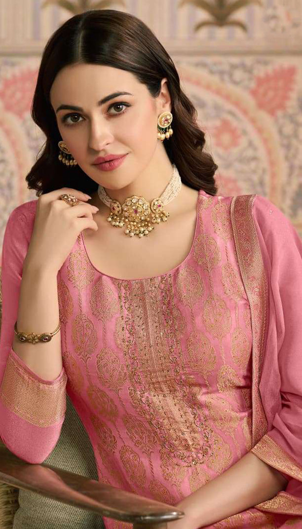 Navratri styling peach ethnic pant suit
