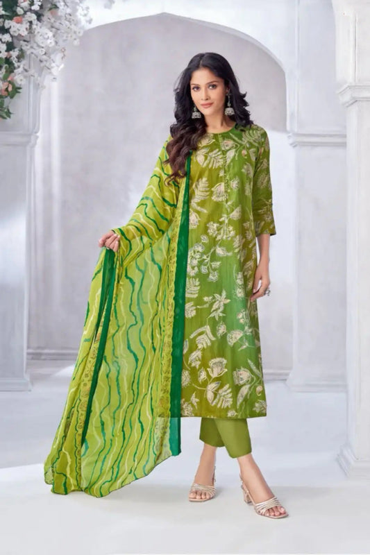 Elegant Indian Designer Green Color Shalwar Kameez, perfect for casual everyday wear.