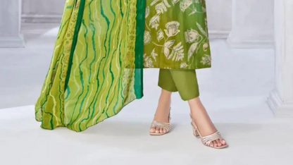 Stylish Green Indian Shalwar Kameez for women, ideal for office, home, and casual outings.