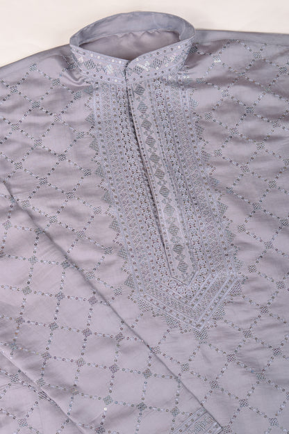 Lavender ethnic kurta pajama for celebrations
