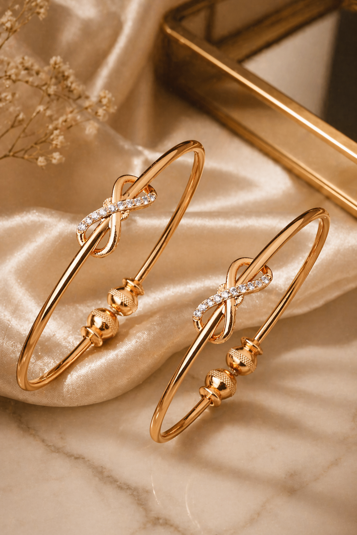detailed view of circular stone centerpiece bangle